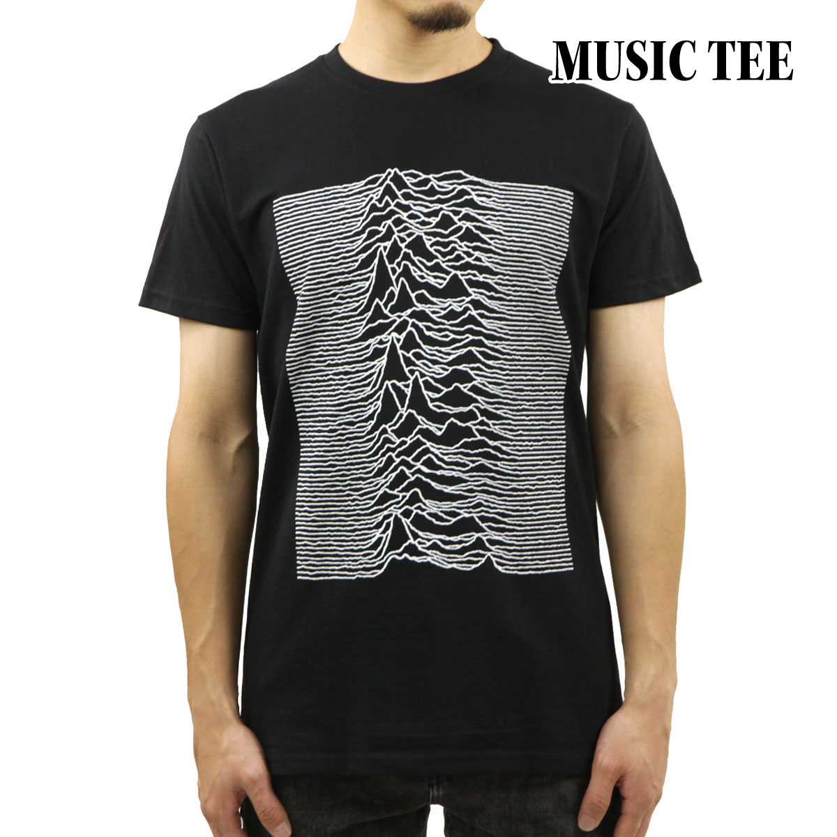 ミュージックティ メンズ バンドTシャツ 正規品 MUSIC TEE ロックTシャツ ジョイ・ディヴィジョン UNKNOWN PLEASURES JOY DIVISION UNKNOWN MUSIC TEE 父の日 プレゼント ラッピング