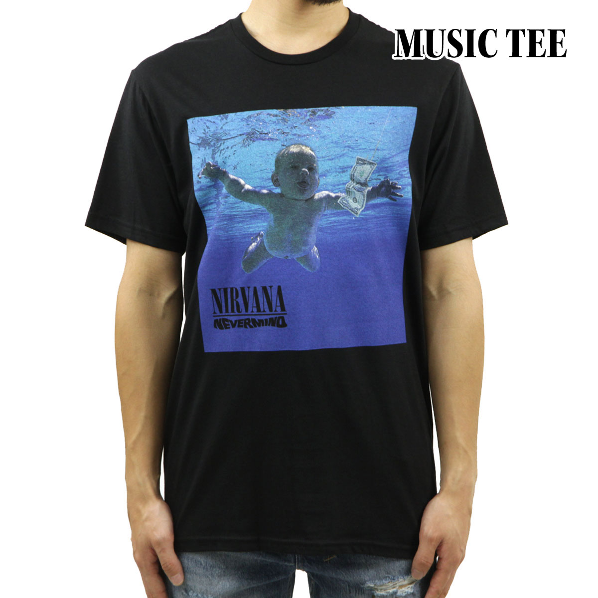 楽天ブランド品セレクトショップ MIXONミュージックティ メンズ バンドTシャツ 正規品 MUSIC TEE ロックTシャツ ニルヴァーナ ネヴァーマインド NIRVANA NEVERMIND MUSIC TEE 父の日 プレゼント ラッピング