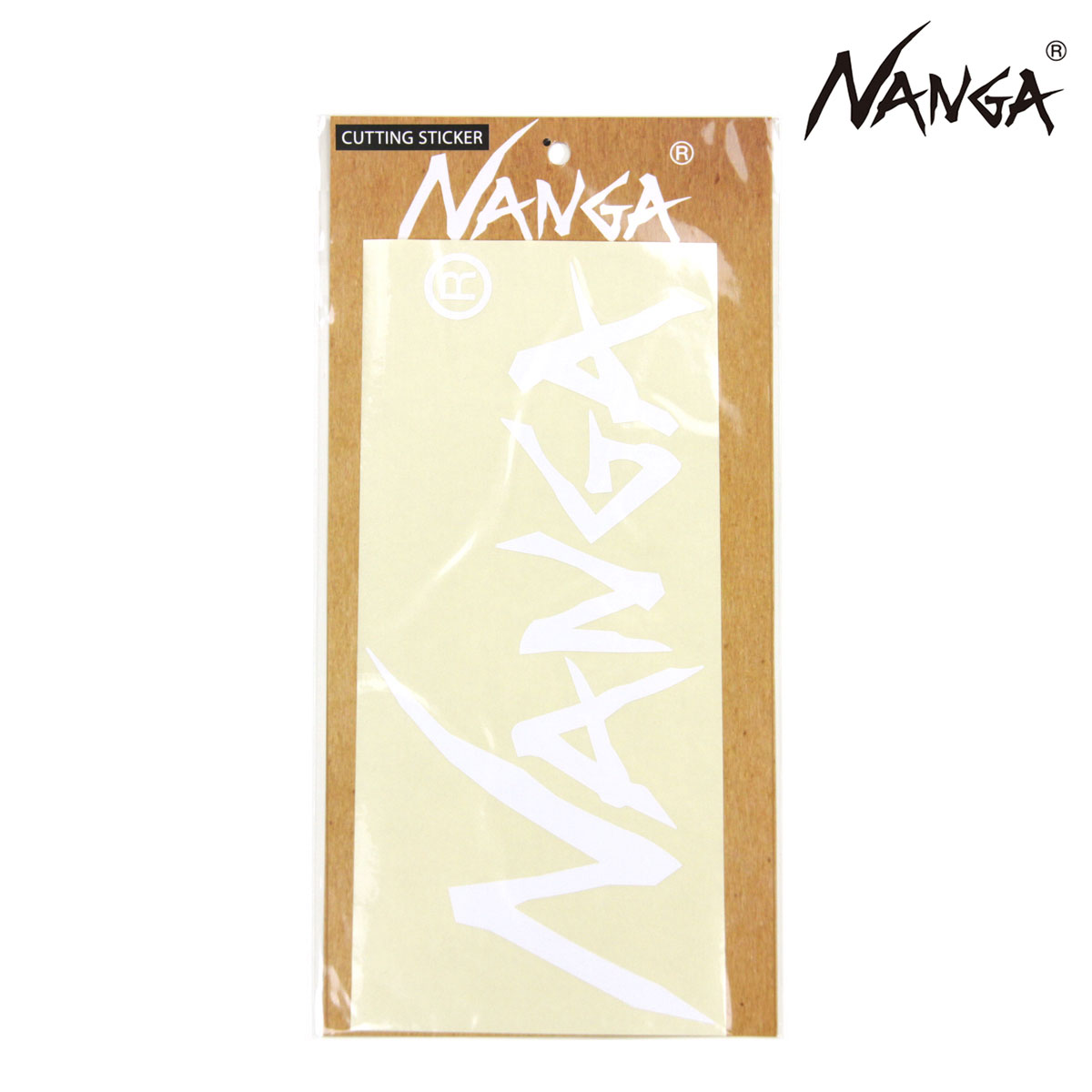 ナンガ メンズ レディース ステッカー 正規販売店 NANGA ロゴ カッティングステッカー NANGA CUTTING STICKER L NA2254-3G517 WHITE 父の日 プレゼント ラッピング