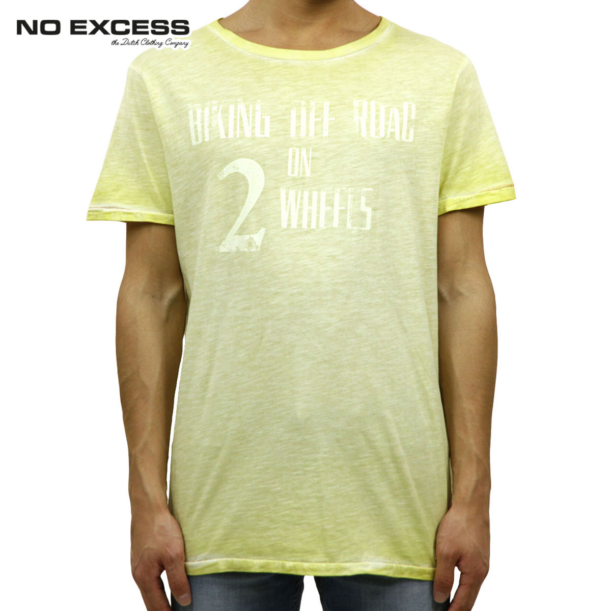 ノーエクセス Tシャツ 正規販売店 NO EXCESS 半袖Tシャツ T-shirt s/sl R-neck biking print 3601 1