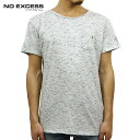 ノーエクセス Tシャツ 正規販売店 NO EXCESS 半袖Tシャツ MELANGE JERSEY R-NECK TEE 350352 017 D15S25