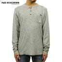 ノーエクセス ロンT メンズ 正規販売店 NO EXCESS 長袖Tシャツ DOUBLE Y-NECK STRIPE LONG SLEEVE TEE