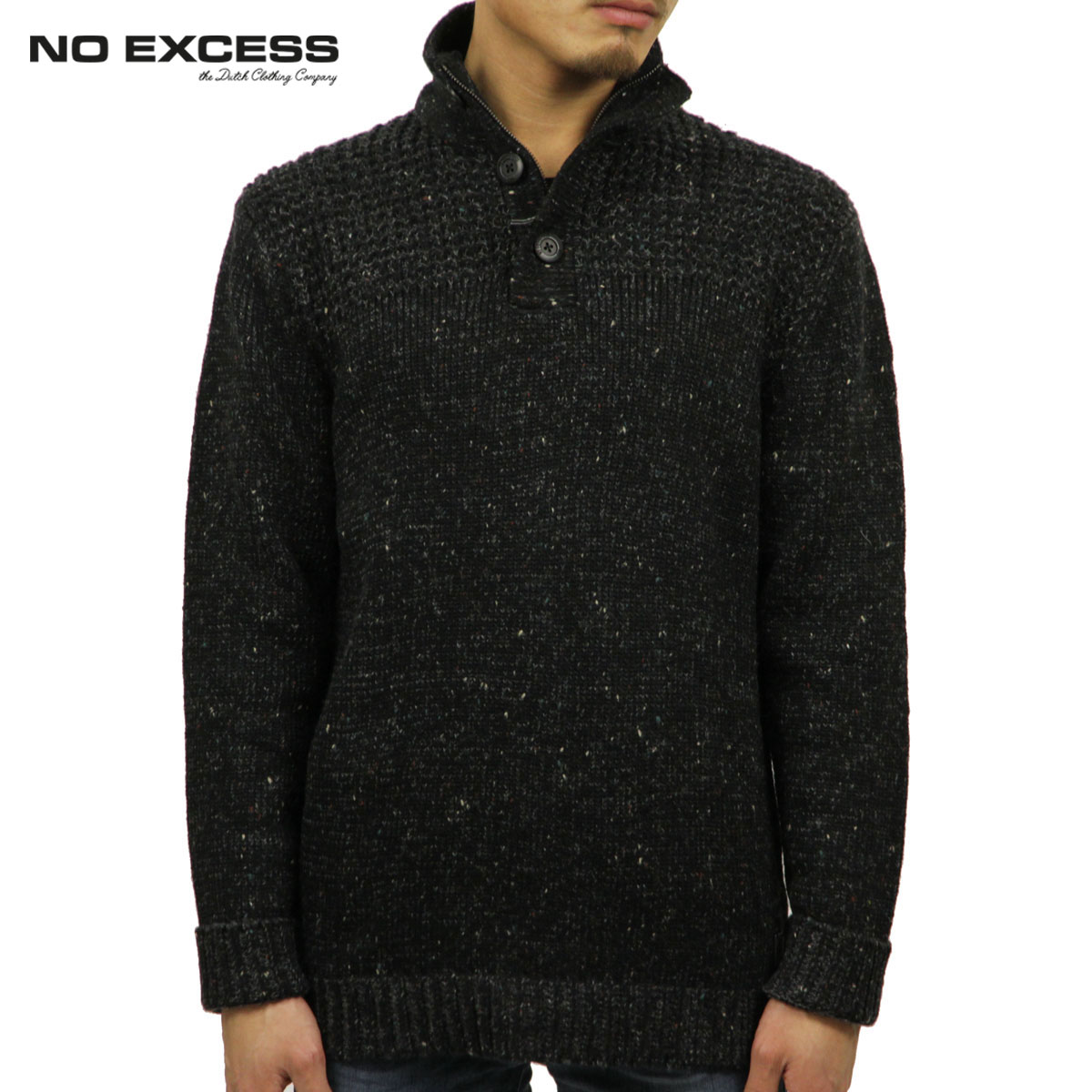 20%OFFセール 【販売期間 10/14 20:00〜10/17 9:59】 ノーエクセス NO EXCESS 正規品 メンズ セーター Half Button Zip Pullover Sweater230957020 D00S20