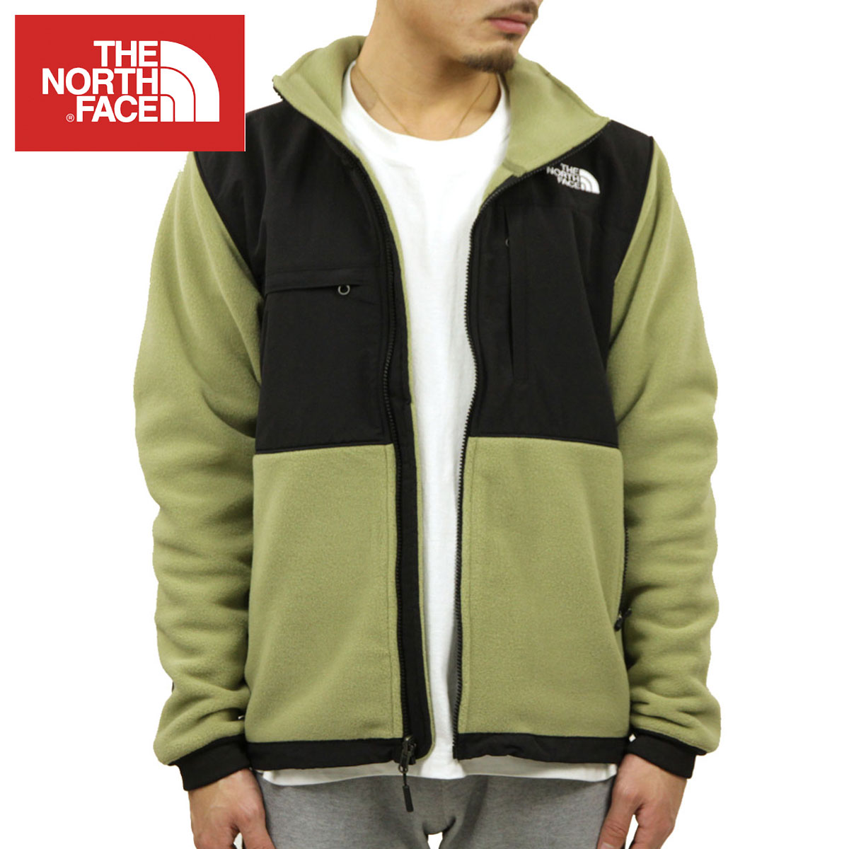 ノースフェイス ジャケット メンズ 正規品 THE NORTH FACE フリースジャケット アウター DENALI 2 FLEECE JACKET TUMBLEWEED GREEN/TNF BLACK 父の日 プレゼント ラッピング