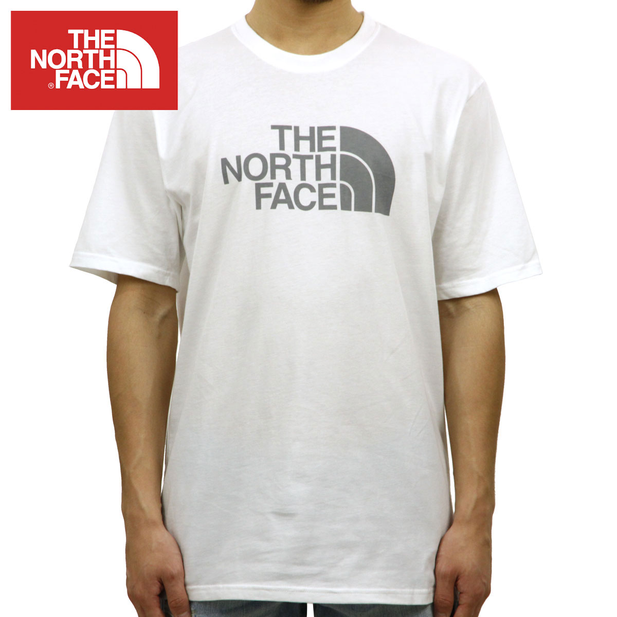 ノースフェイス THE NORTH FACE 正規品 メンズ クルーネック 半袖Tシャツ SHORT-SLEEVE HALF DOME TEE TNF WHITE NAUTCLBL