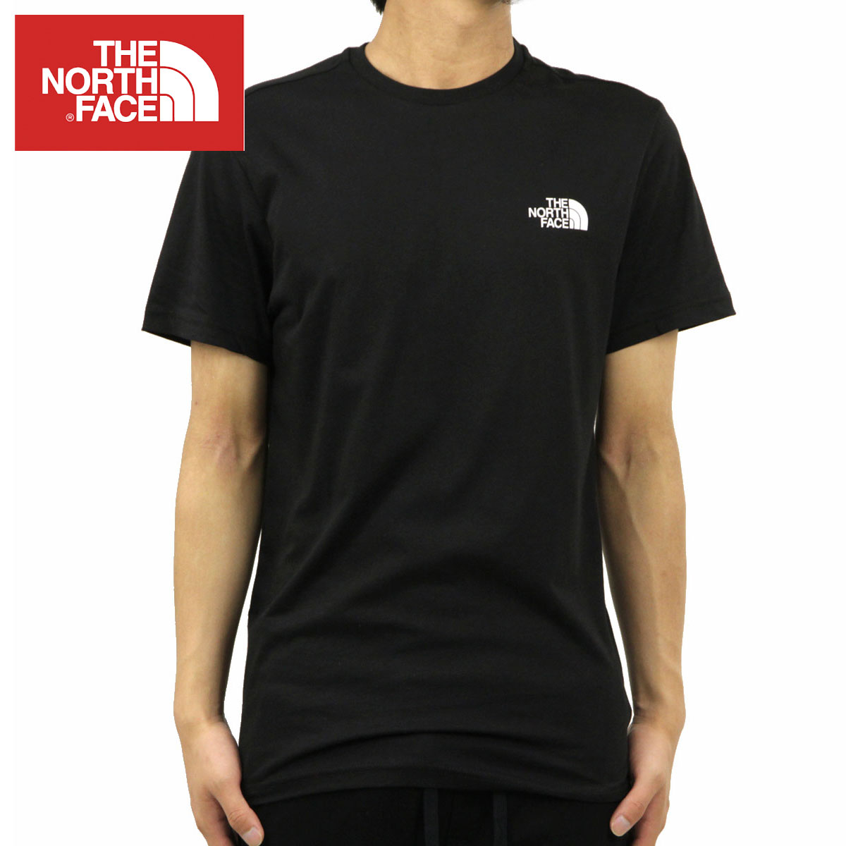 ノースフェイス Tシャツ メンズ 正規品 THE NORTH FACE 半袖Tシャツ クルーネック ロゴTシャツ SHORT SLEEVE SIMPLE DOME TEE NF0A2TX5 TNF BLACK