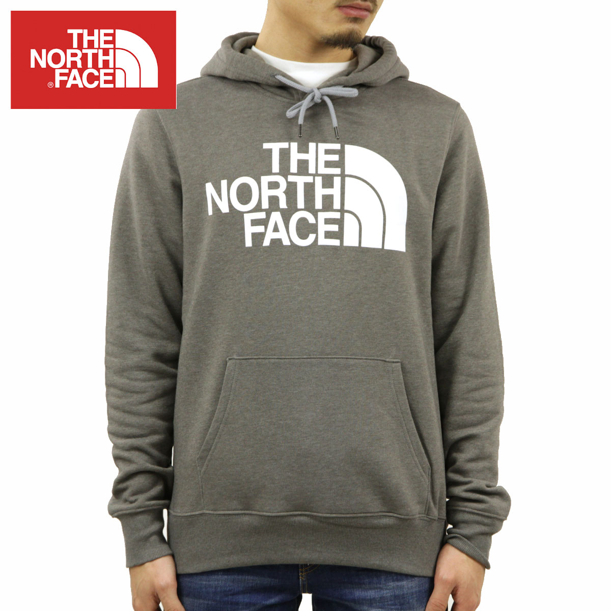 ノースフェイス パーカー メンズ 正規品 THE NORTH FACE プルオーバーパーカー ロゴ THE NORTH FACE M HALF DOME PULLOVER HOODIE TNF MEDIUM GREY HEATHER NF0A4M4B 父の日 プレゼント ラッピング