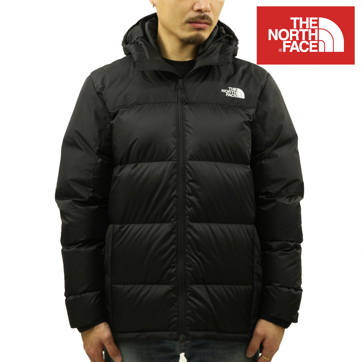 ノースフェイス ダウンジャケット メンズ 正規品 THE NORTH FACE アウター DIABLO DOWN HOODIE JACKET NF0A4M9L KX7 BLACK/TNF BLACK