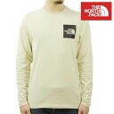 ノースフェイス メンズ 長袖Tシャツ 正規品 THE NORTH FACE クルーネック ロゴ LONG SLEEVE FINE TEE - EU NF0A37FT 3X4 GRAVEL