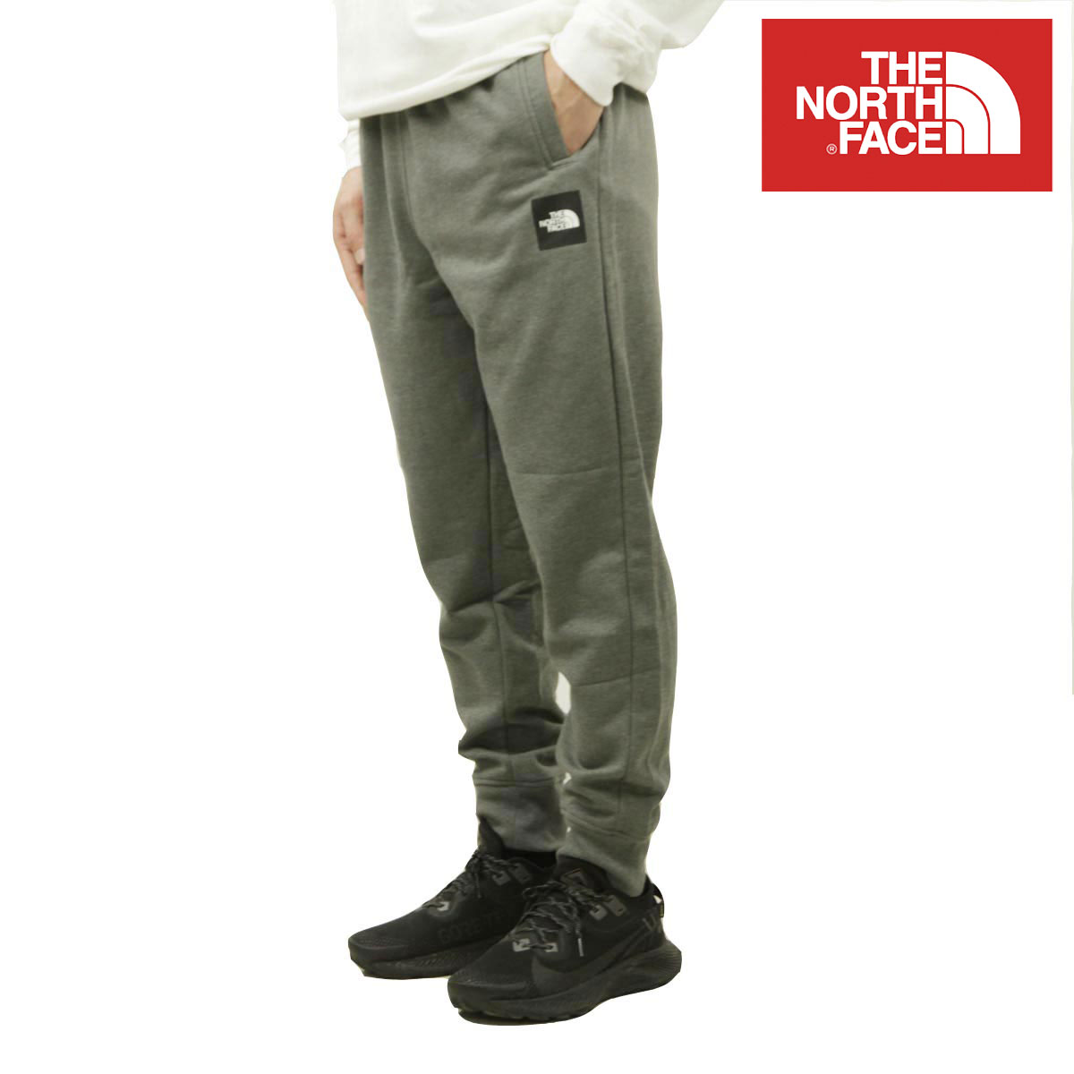 ノースフェイス メンズ ジョガーパンツ 正規品 THE NORTH FACE ボトムス スウェットパンツ 海外限定 NSE BOX JOGGER PANTS NF0A7UOA GVD TNF MEDIUM GREY HEATHER / TNF BLACK 父の日 プレゼン…