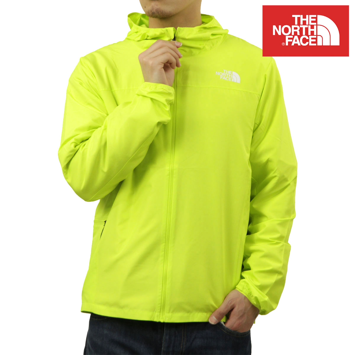 乐天商城 - ノースフェイス メンズ ウィンドジャケット 正規品 THE NORTH FACE ジップアップ ウィンドブレーカー アウター 海外限定 M WIND JACKET FIZZ LIME NF0A8FYA RIQ
