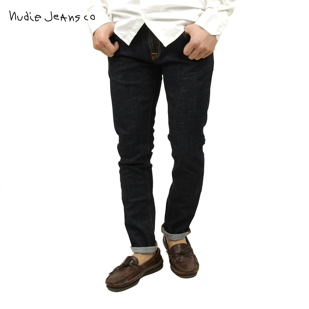 ヌーディージーンズ ジーンズ メンズ 正規販売店 Nudie Jeans ジーパン LONG JOHN TWILL RINSED 035 1112870 D00S15 父の日 プレゼント ラッピング