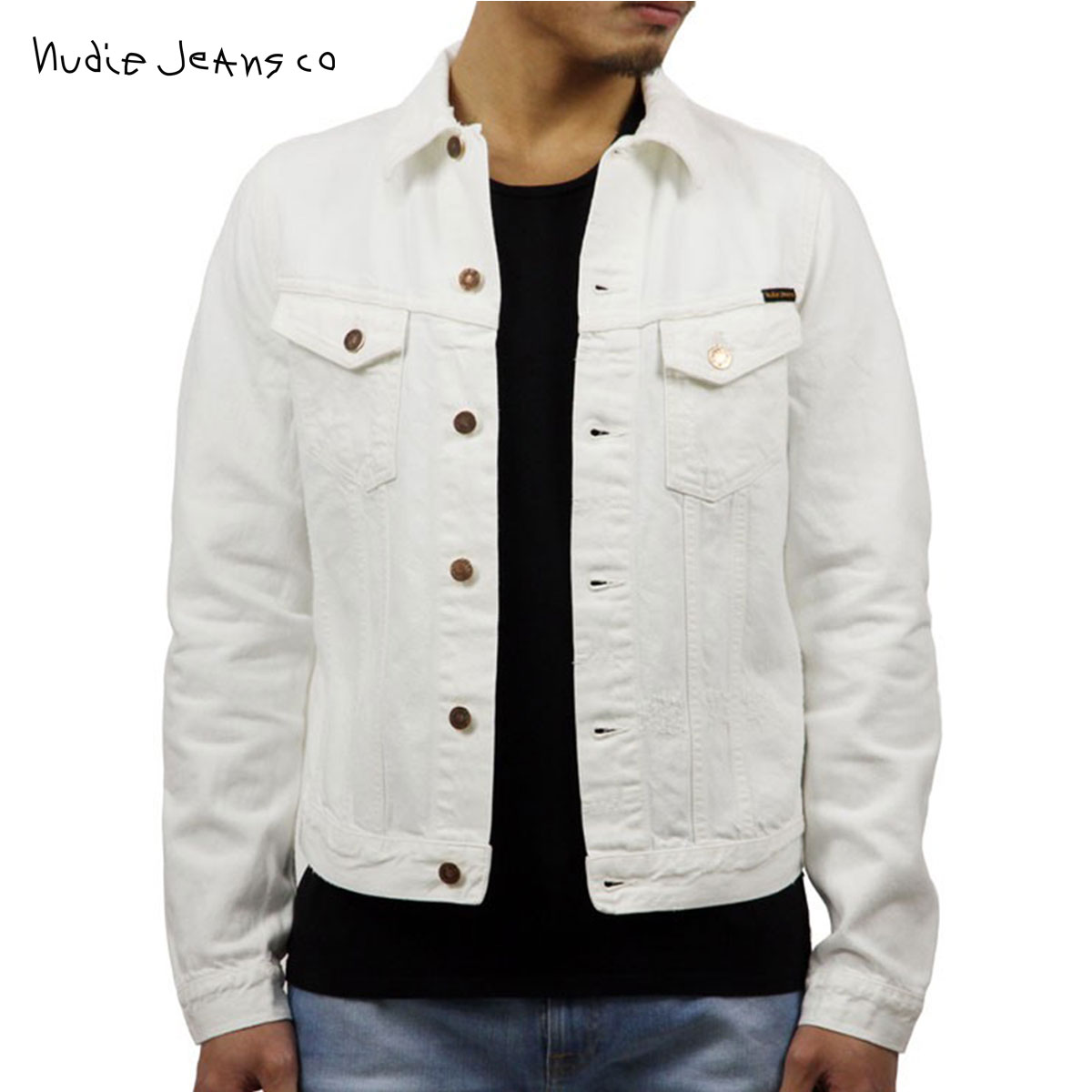 ヌーディージーンズ ヌーディージーンズ アウター メンズ 正規販売店 Nudie Jeans ジャケット BILLY DENIM JACKET WHITE W01 160486 D00S15 父の日 プレゼント ラッピング