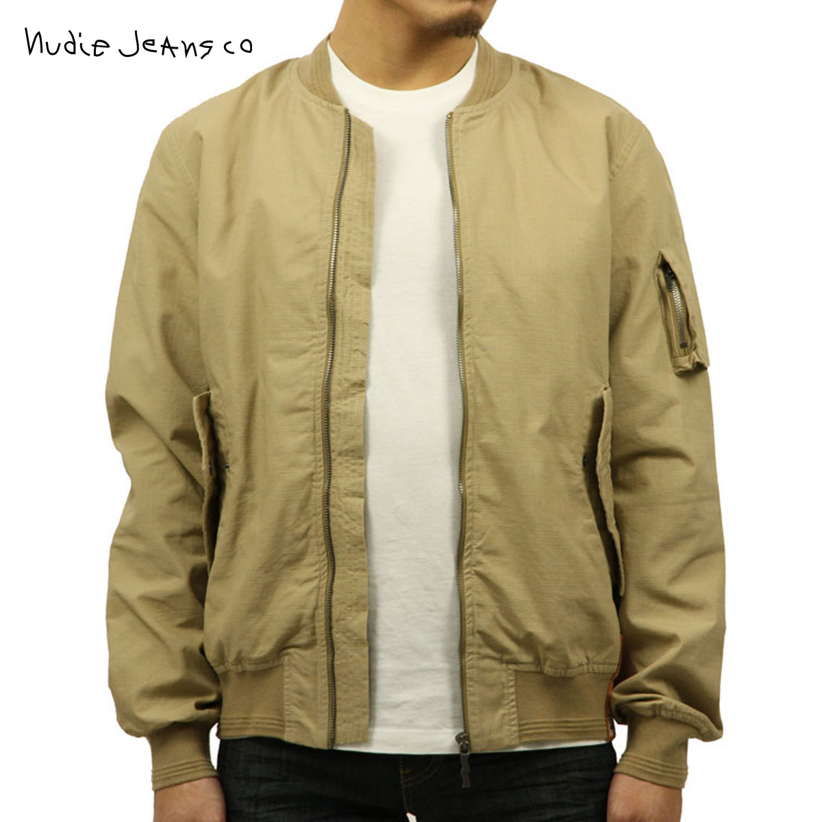 ヌーディージーンズ ヌーディージーンズ アウター メンズ 正規販売店 Nudie Jeans ジャケット ALEXANDER JACKET BEIGE B16 160479 D00S15 父の日 プレゼント ラッピング