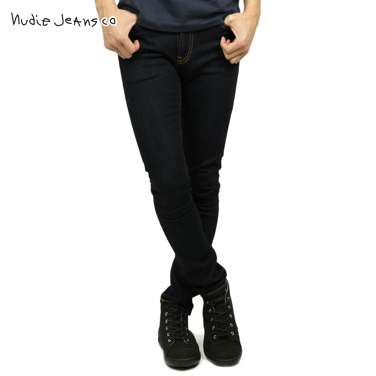 ヌーディージーンズ ジーンズ メンズ 正規販売店 Nudie Jeans ジーパン スキニーリン SKINNY LIN JEANS DRY DEEP ORANGE 576 1120830