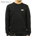 k[fB[W[Y XEFbg Y K̔X Nudie Jeans g[i[ SAMUEL LOGO SWEATSHIRT CREW FLEECE BLACK B01 150380