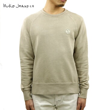 ヌーディージーンズ スウェット メンズ 正規販売店 Nudie Jeans トレーナー MELVIN NJCO CIRCLE CREW FLEECE BEIGE B16 150431