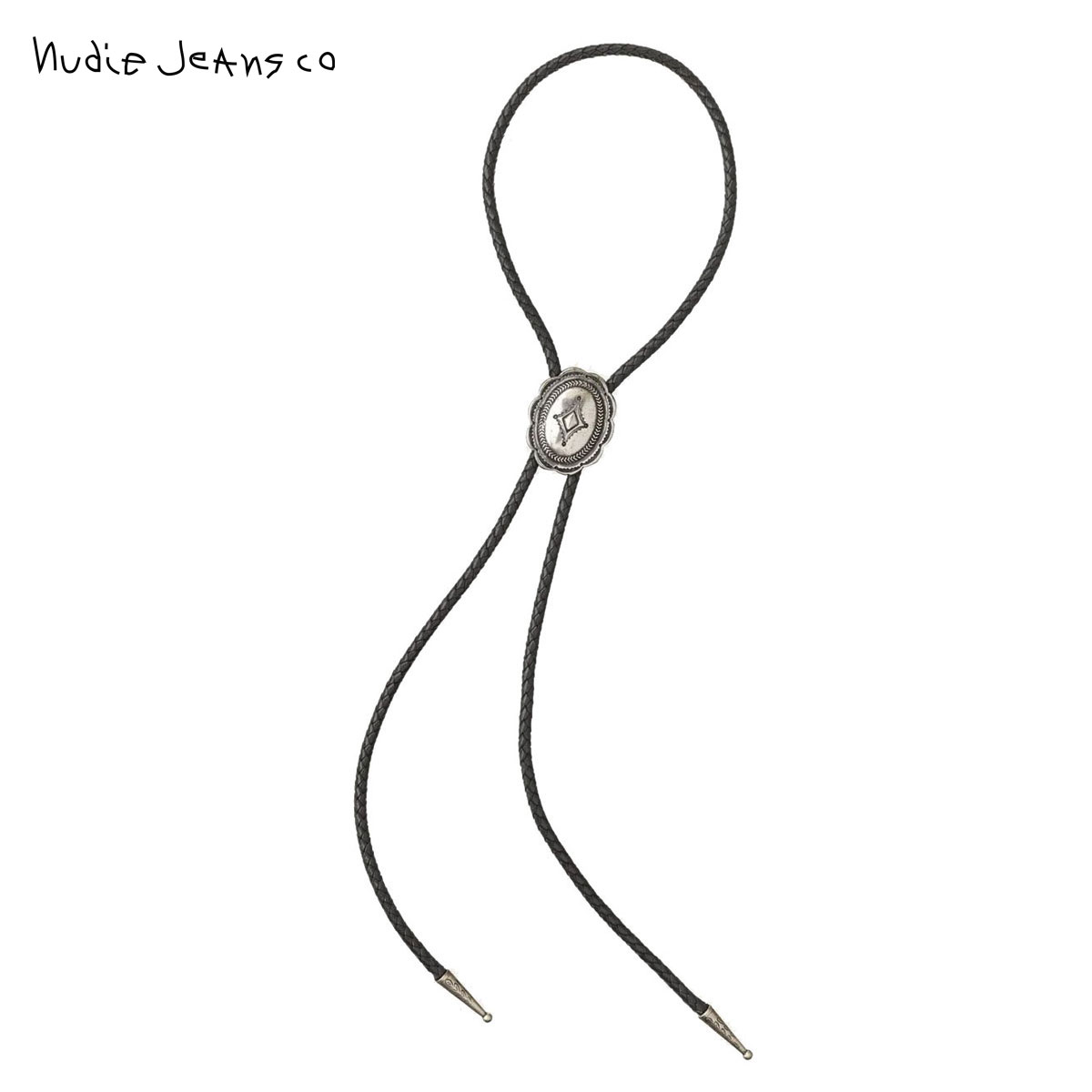 ヌーディージーンズ ネクタイ メンズ レディース 正規販売店 Nudie Jeans ループタイ NISSE BOLO TIE BLACK B01 180969