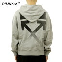 【ポイント10倍 5/9 20:00～5/16 1:59】 オフホワイト パーカー メンズ 正規品 OFF-WHITE プルオーバーパーカー バックプリント DEGRADE ARROW OVER HOODIE MELANGE GREY B OMBB037F21FLE0050810