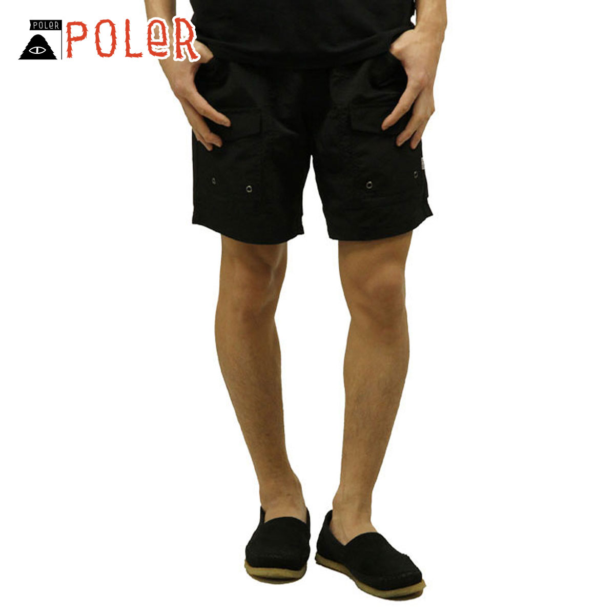 ポーラー POLER 正規販売店 メンズ スイムパンツ CAMP VOLLEY SHORT 611148-BLK BLACK D00S15 父の日 プレゼント ラッピング