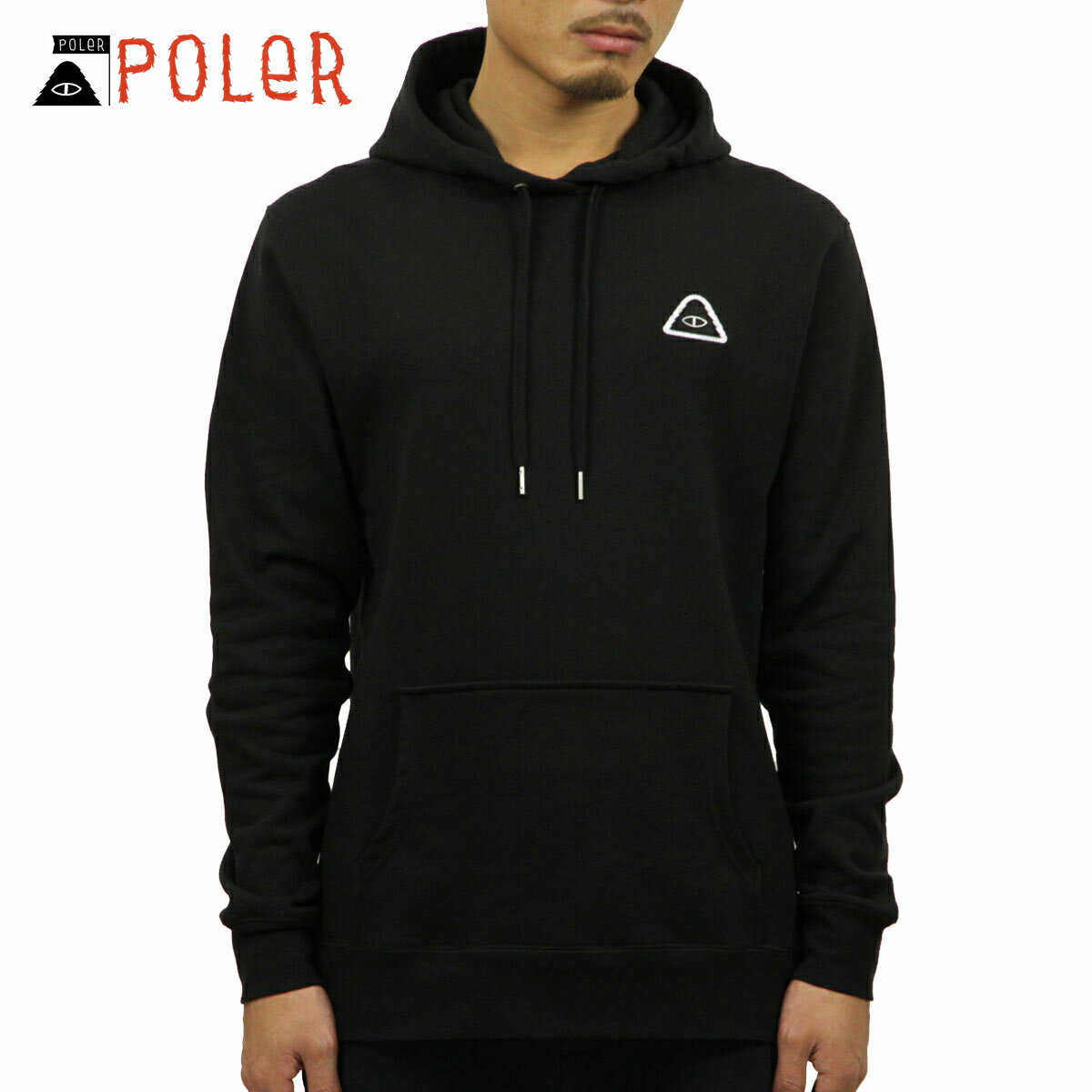 ポーラー パーカー メンズ 正規販売店 POLER プルオーバーパーカー EYE PATCH HOODIE FLEECE 21260009-BLK BLACK