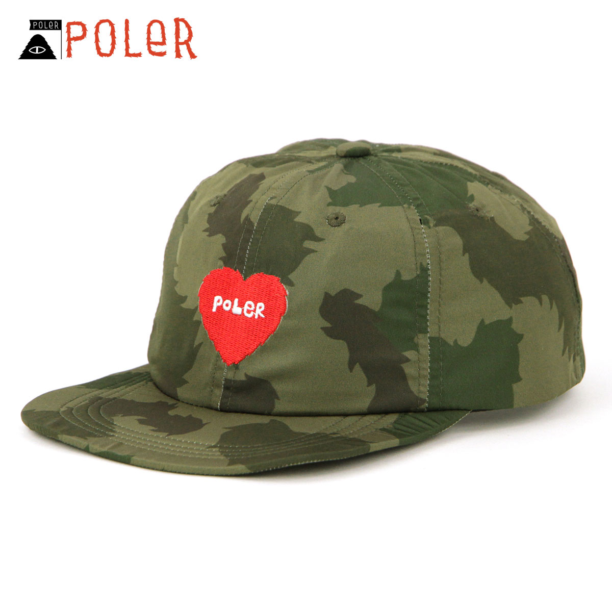 ポーラー POLER 正規販売店 キャップ 帽子 FURRY HEART FLOPPY CAP 55100140-CAMO OLIVE 父の日 プレゼント ラッピング