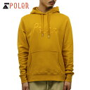 ポーラー パーカー メンズ 正規販売店 POLER プルオーバーパーカー LINDEN EMBROIDERED HOODIE 55200060-MUS MUSTARD