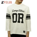 |[[ TVc Y K̔X POLER TVc 3/4 CAMP VIBES FOOTBALL TEE WHITE