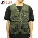 ポーラー ベスト メンズ 正規販売店 POLER アウター フィッシングベスト MULTI POCKET VEST 55100106-OLV OLIVE