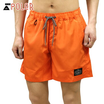 ポーラー ショートパンツ メンズ 正規販売店 POLER 2WAY 水着 ハーフパンツ スイムパンツ ボトムス POLER 2WAY BAGGY SHORTS 55100138-ORG ORANGE