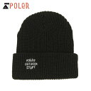 ポーラー ビーニー メンズ レディース 正規販売店 POLER 帽子 ニット帽 FANCYMAN BEANIE 211ACM7901 BLACK