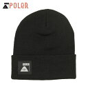 ポーラー キャップ メンズ レディース 正規販売店 POLER ニット帽 ビーニー DAILY DRIVER BEANIE 213ACU7903-BLK BLACK