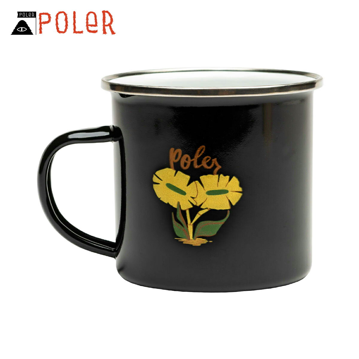 ポーラー マグカップ 正規販売店 POLER アウトドア キャンプマグカップ POLER CAMP MUG CUP 221ACM9101 BLACK 父の日 プレゼント ラッピング