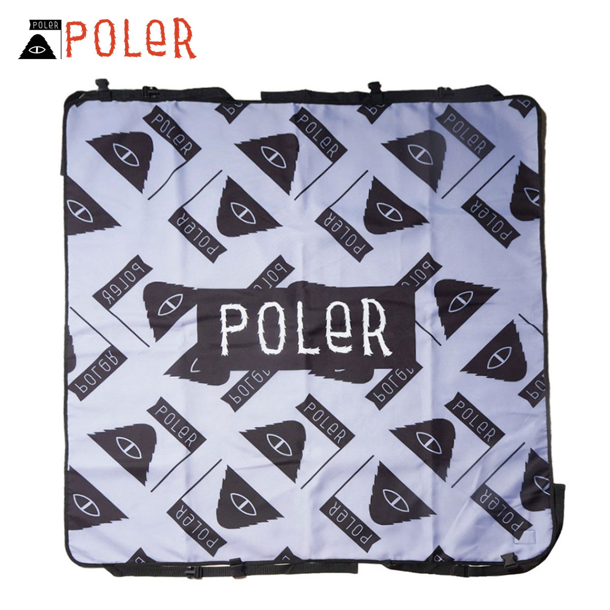 ポーラー シート 正規販売店 POLER アウトドア 撥水シート シートカバー レジャーシート REVERSIBLE SHEET COVER DC 5213C018 BLACK / SUMMIT PRINT