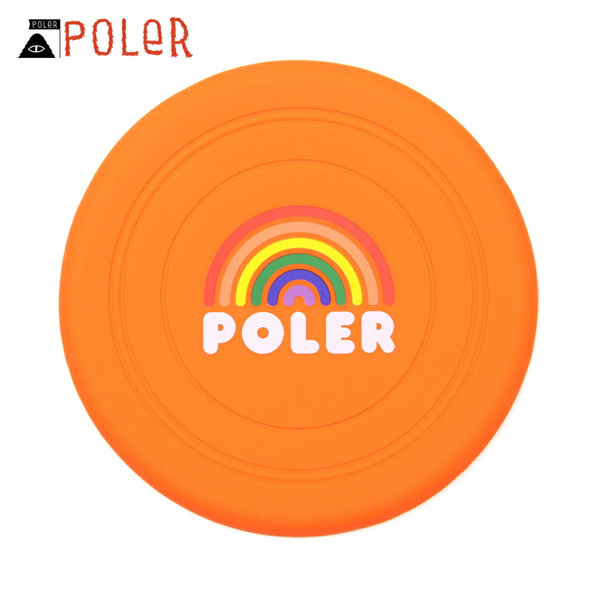 ポーラー ペットグッズ 正規販売店 POLER ドッグトイ フライングディスク シリコン製 SILICONE FLYING DISK DC 5213C021 ORANGE