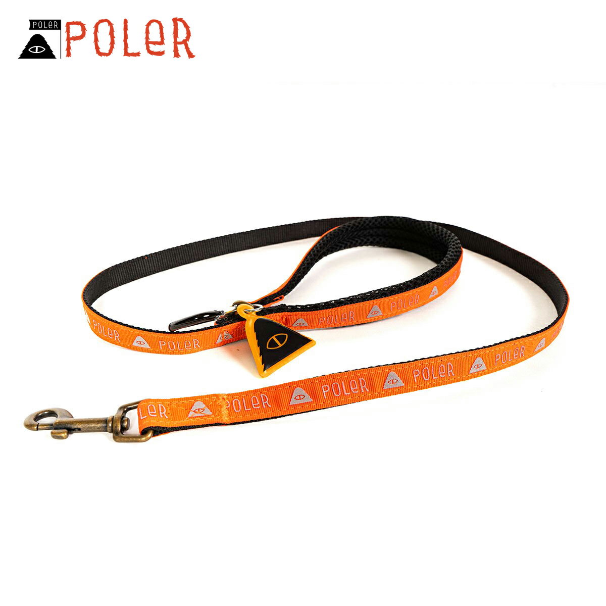 ポーラー ペットグッズ 正規販売店 POLER リード 小型犬用リード 反射素材付き DOG LEASH S DC 5213C007 ORANGE/REFLECTIVE