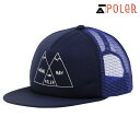 ポーラー キャップ メンズ レディース 正規販売店 POLER 帽子 キャップ VENN DIAGRAM MESH TRUCKER CAP DC 241MCV0316-NVY NAVY