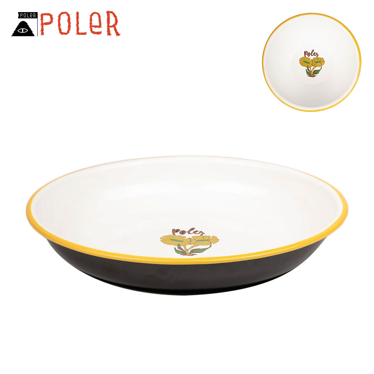 ポーラー 皿 正規販売店 POLER アウトドア キャンプ用食器 POLER CAMP PLATE 221ACM9202 BLACK 父の日 プレゼント ラッピング