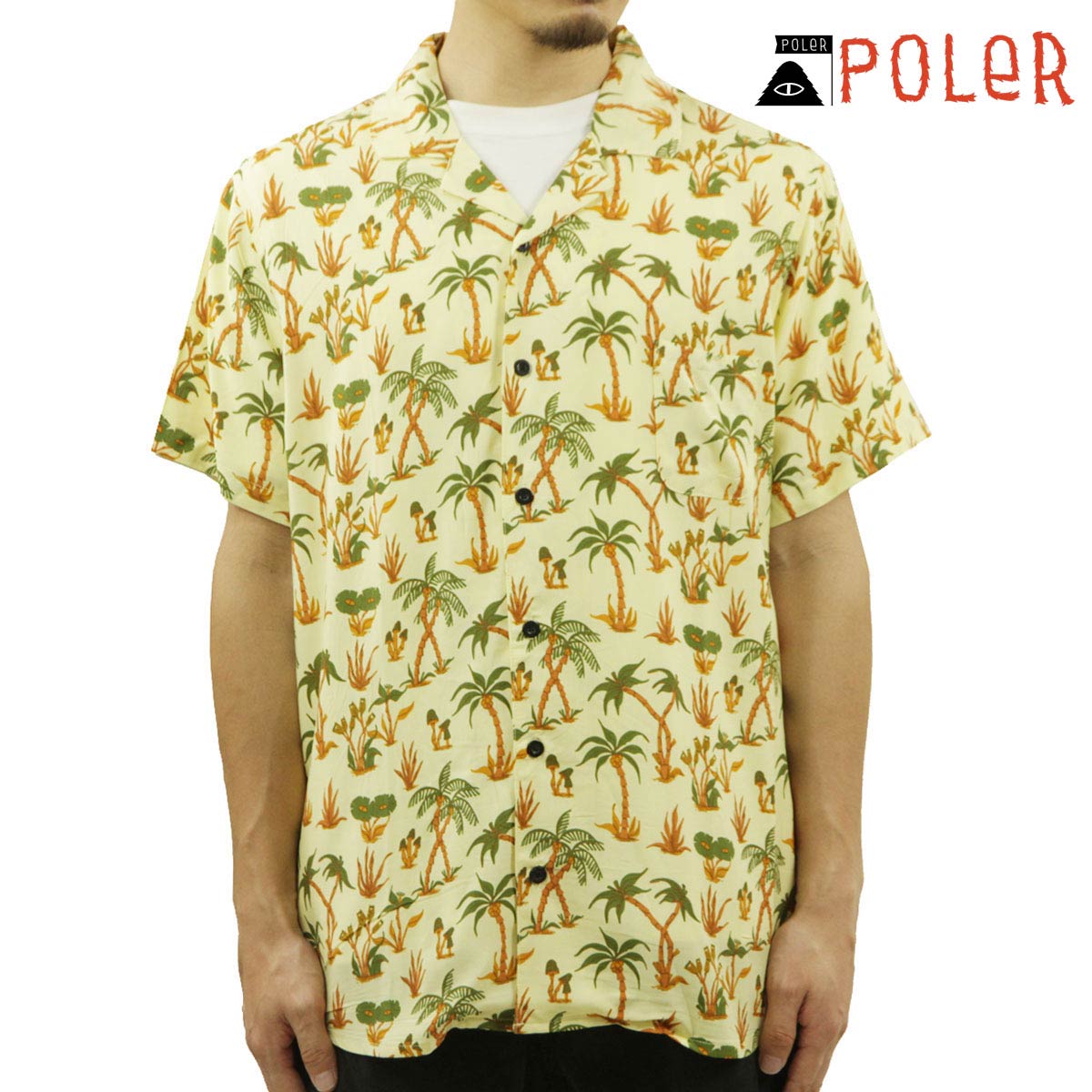 ݡ顼   Ź POLER ߥ ץ󥫥顼 Ⱦµ ALOHA SHIRT 221APM3002 TRADER RICK SAND