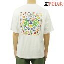 ポーラー メンズ 半袖Tシャツ 正規販売店 POLER バックプリント クルーネック RAINBRO RELAX FIT TEE D MCV0053-WHT WHITE