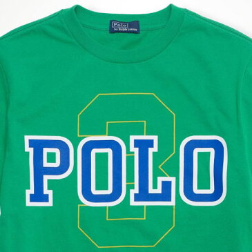 【販売期間 4/30 10:00〜5/02 09:59】 ポロ ラルフローレン キッズ Tシャツ 子供服 正規品 POLO RALPH LAUREN CHILDREN 半袖Tシャツ Short-Sleeved Polo Graphic Tee #19150646 GREEN D20S30