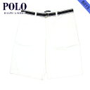 ポロ ラルフローレン キッズ ショートパンツ ボーイズ 子供服 正規品 POLO RALPH LAUREN CHILDREN ボトムス Belted Prospect Short #18121436 ベルト付き WHITE D30S40