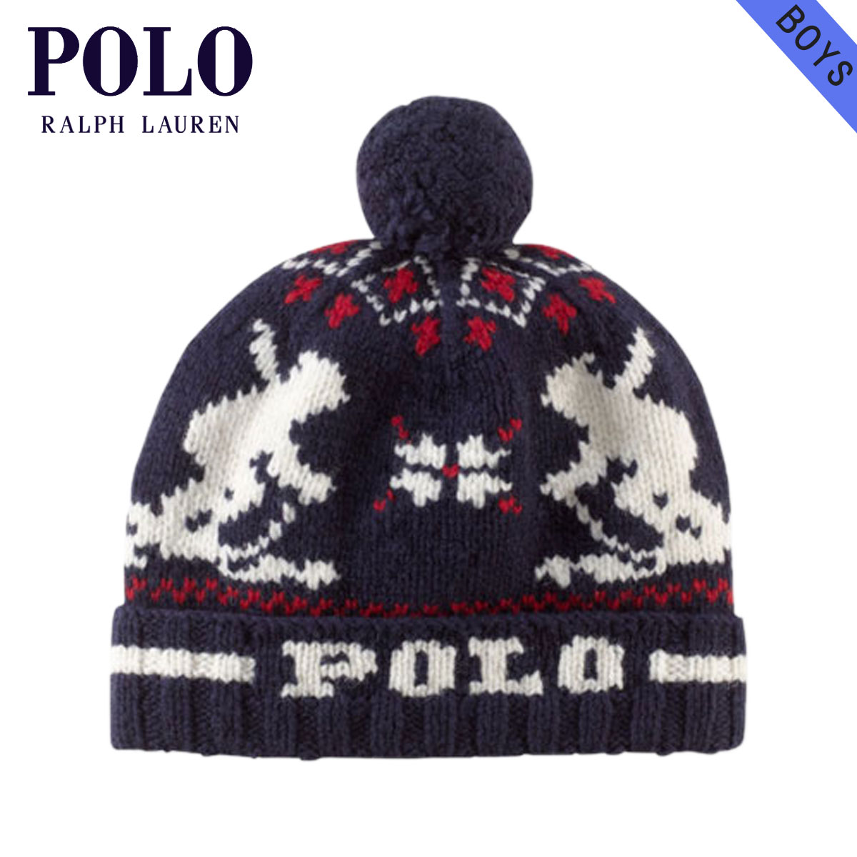 ポロ ラルフローレン キッズ POLO RALPH LAUREN CHILDREN 正規品 子供服 ボーイズ 帽子キャップ Cotton Big Pony Skull Cap #23946916 D20S30