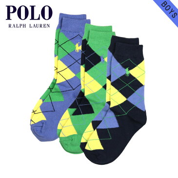 ポロ ラルフローレン キッズ ソックス ボーイズ 子供服 正規品 POLO RALPH LAUREN CHILDREN 靴下 ARGYLE COTTON SOCK 3-PACK 59953996