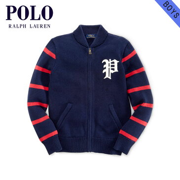 【販売期間 8/4 10:00〜8/11 09:59】 ポロ ラルフローレン キッズ セーター ボーイズ 子供服 正規品 POLO RALPH LAUREN CHILDREN KNIT COTTON FULL-ZIP SWEATER 66461146 D20S30