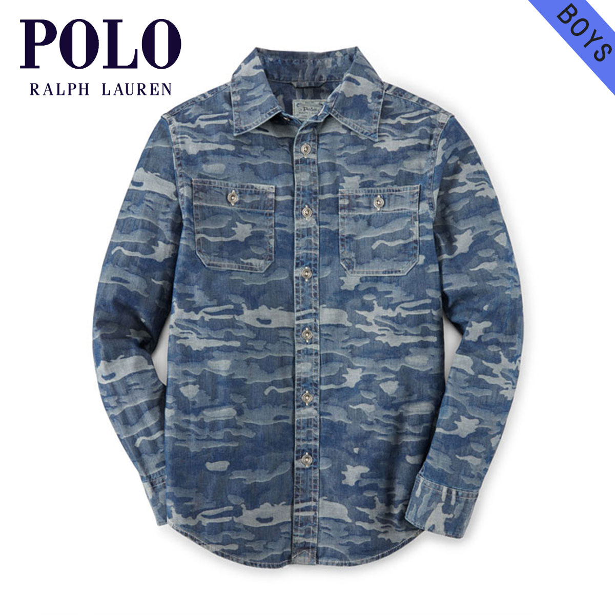 ݥ ե å  ܡ Ҷ  POLO RALPH LAUREN CHILDREN Ĺµ CAMO DENIM COTTON WORKSHIRT 68418246 D20S30