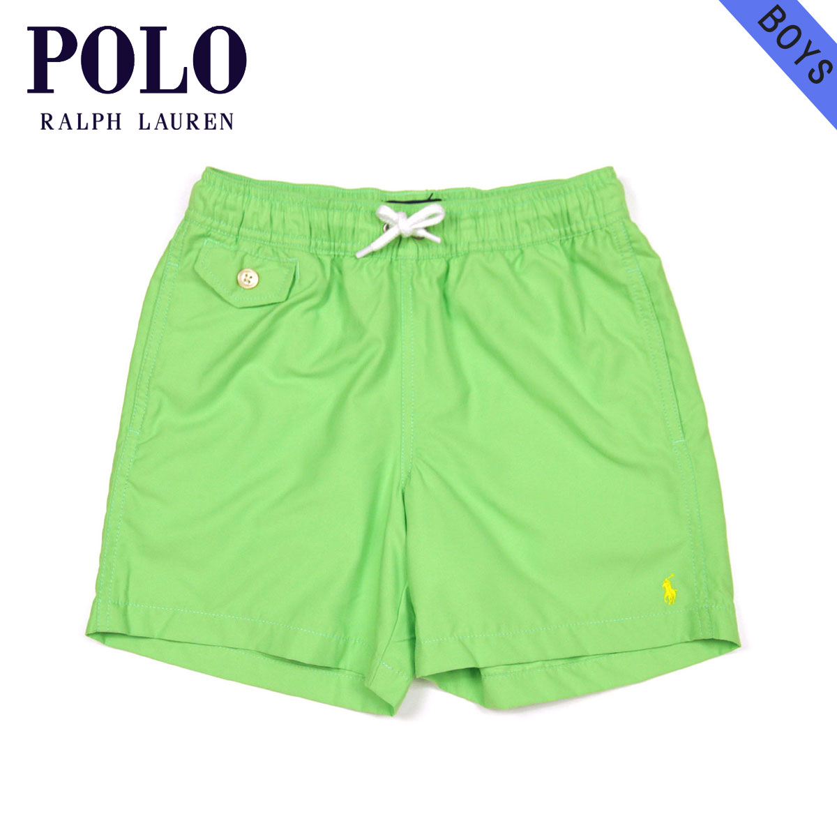 ポロ ラルフローレン キッズ POLO RALPH LAUREN CHILDREN 正規品 子供服 ボーイズ スイムトップ 水着 TRAVELER SWIM TRUNK 71049136 OASIS GREEN D00S20 父の日 2022