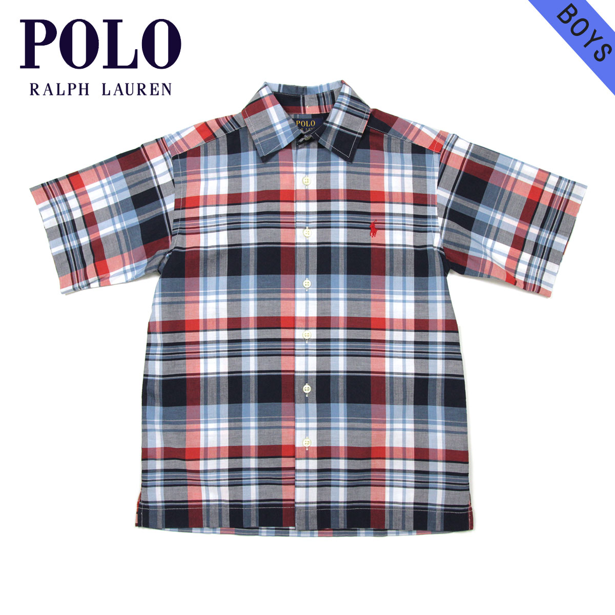 ポロ ラルフローレン キッズ シャツ ボーイズ 子供服 正規品 POLO RALPH LAUREN CHILDREN 半袖シャツ COTTON S/S SHIRT 323604871001 D00S20