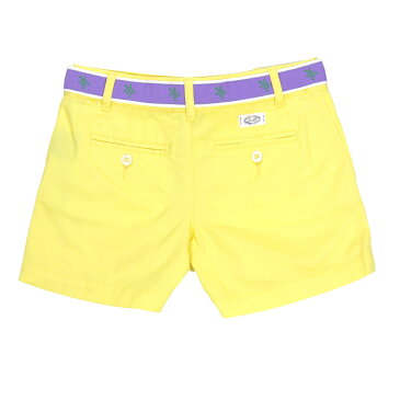 ポロ ラルフローレン キッズ ショートパンツ ガールズ 子供服 正規品 POLO RALPH LAUREN CHILDREN ボトムス Chino Short #18123076 ベルト付き YELLOW D25S35 父の日