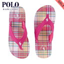 ポロ ラルフローレン キッズ サンダル ガールズ 子供服 正規品 POLO RALPH LAUREN CHILDREN Terrence Flip-Flop #18124206 PINK D20S30